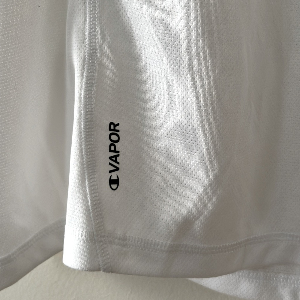 Champion Men’s White Raglan Cap Sleeve Tee XL 100% Cotton Athletic Fit NWT - Picture 4 of 9